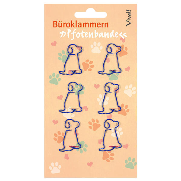 St. Benno Verlag Gmbh 6Er-Set Büroklammern 'Pfotenbande'