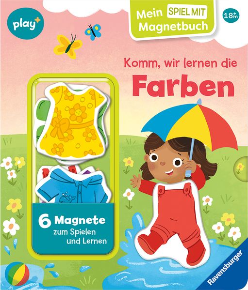 Play+ Mein Spiel mit-Magnetbuch Komm wir lernen die Farben - ab 18 Monate