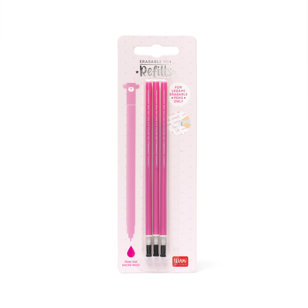 Legami Ersatzminen Pink für löschbare Gel Stifte - Erasable Pen 3er Nachfüllpack - Image 8