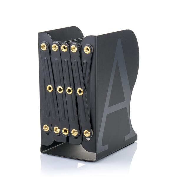 Bookchair Vertrieb Schwarz Mylibrary Flexibles A-Z Metall-Buchregal (Schwarz)