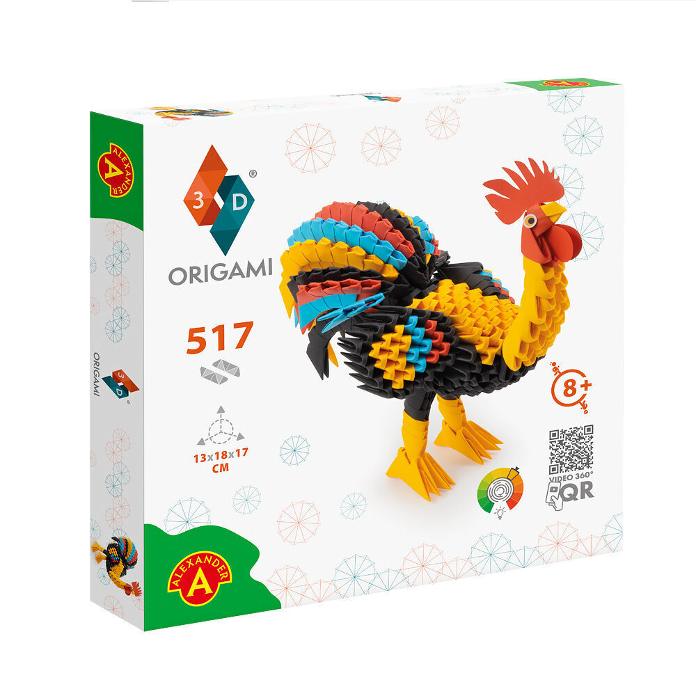 3D-Origami-Set - Hahn - Mehrfarbig - Vorgefertigte Papiermodule - 3D-Faltvergnügen - Bild 8