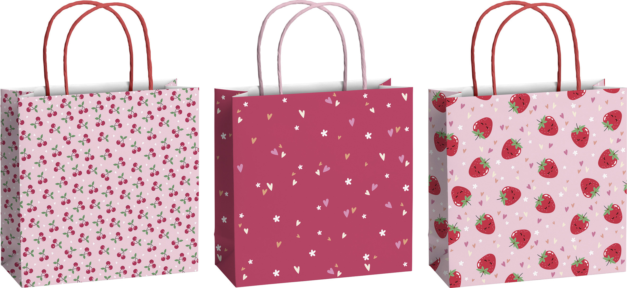 Stewo Rot/Rosa/Mehrfarbig Geschenkverpackung, Geschenktasche (3X) - Image 4