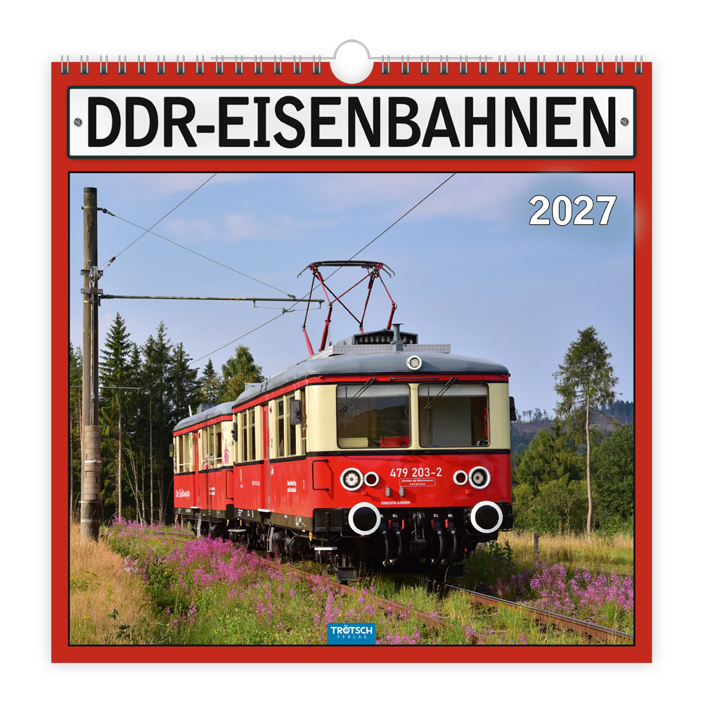 TRÖTSCH - Technikkalender DDR-Eisenbahnen 2027 | Wandkalender Technikkalender - Image 10