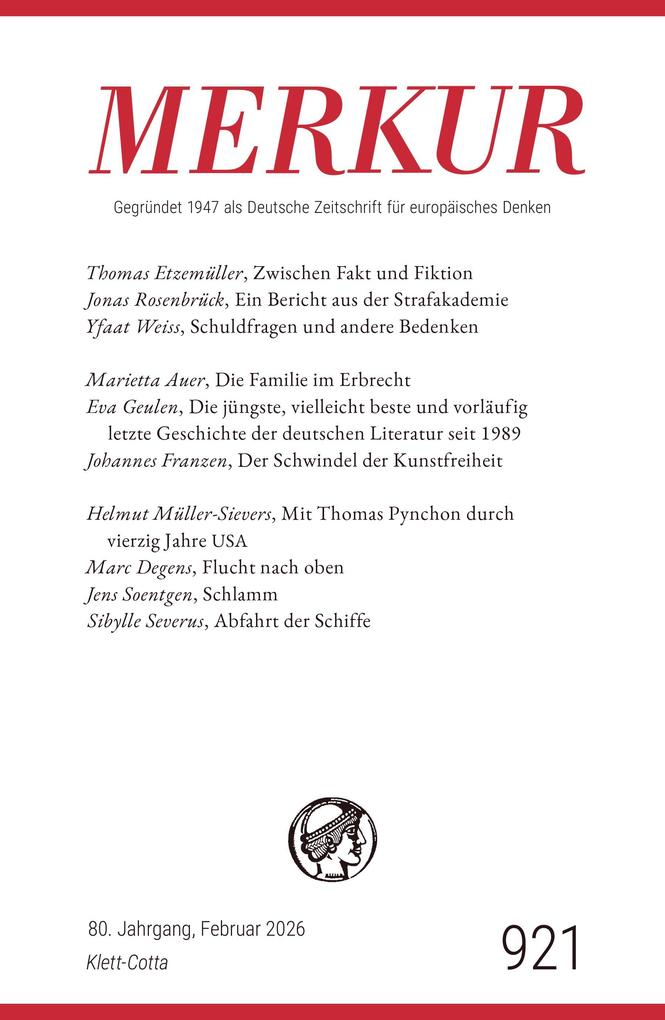 MERKUR 2/2026, Jg.80: Nr. 921, Heft 02, Februar 2026 (MERKUR: Gegründet 1947 als Deutsche Zeitschrift für europäisches Denken) - Bild 5