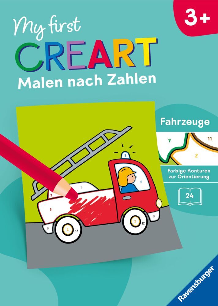 Ravensburger Mädchen 48836 My First Creart Malen Nach Zahlen Ab 3 - Fahrzeuge - Image 9