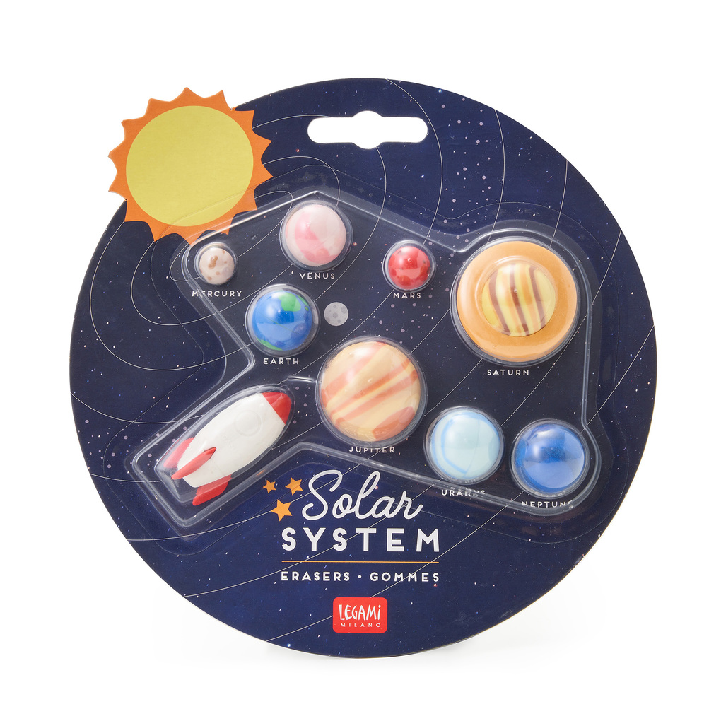 Legami Solar System - Set Of 9 Erasers - Space - Image 3