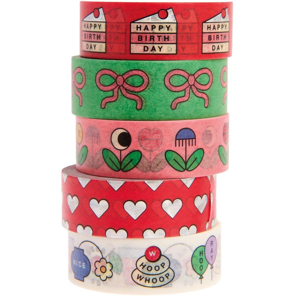 Rico Design Mehrfarbig Washi Tape, Tape Set Eye Candy, Happy Birthday Fsc Mix - Image 7