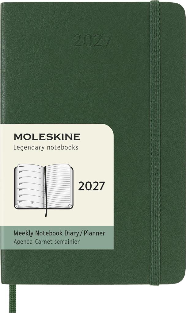 Moleskine Germany Gmbh Moleskine 12 Monate Wochen Notizkalender 2027 Pocket/A6 1 Wo = 1 Seite Rechts Linierte Seite Weicher Einband Myrtengrün - Image 9