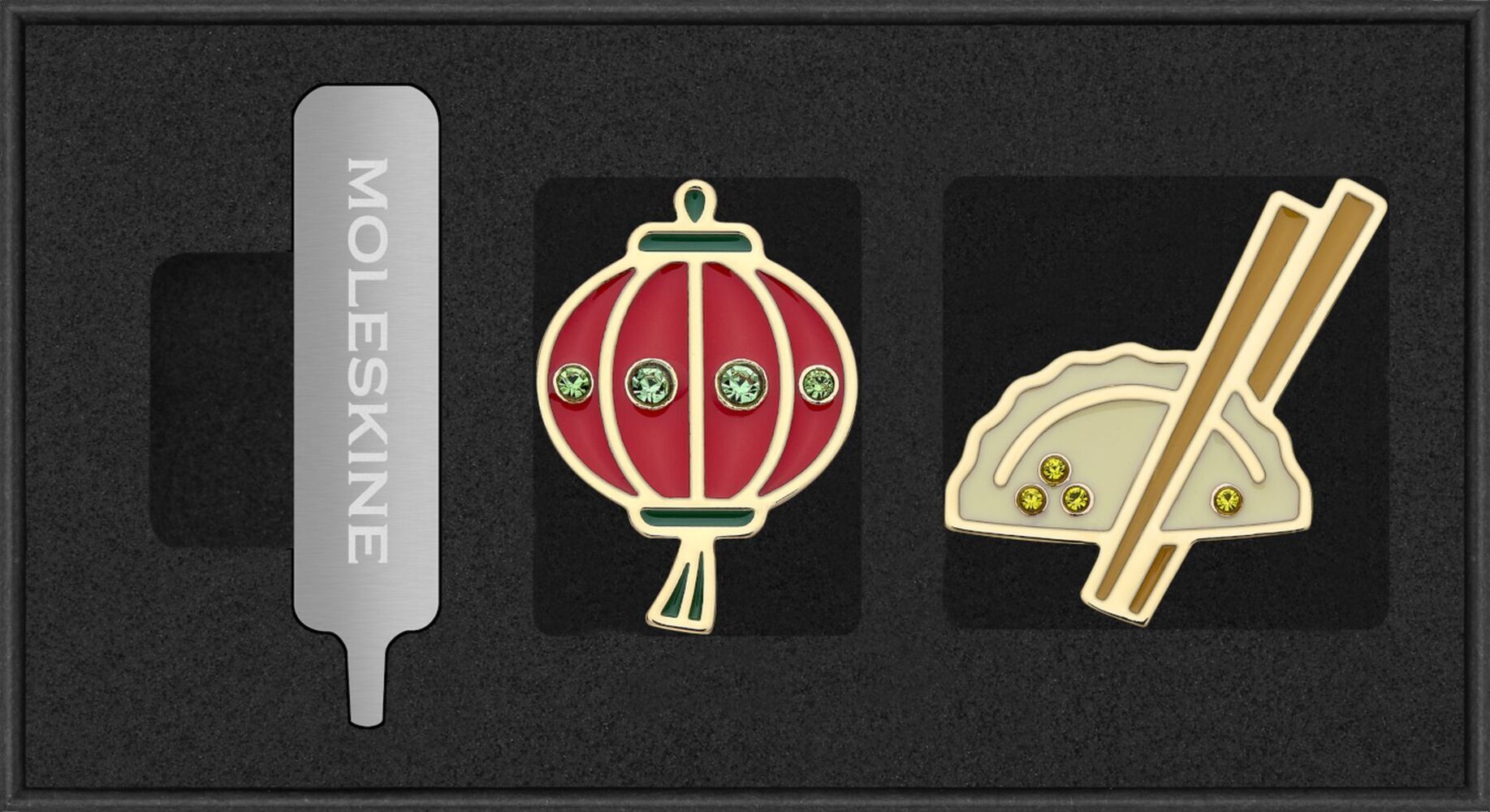 Moleskine Germany Gmbh Moleskine Country Pins China (2Er-Set) Laterne + Dumpling - Image 7