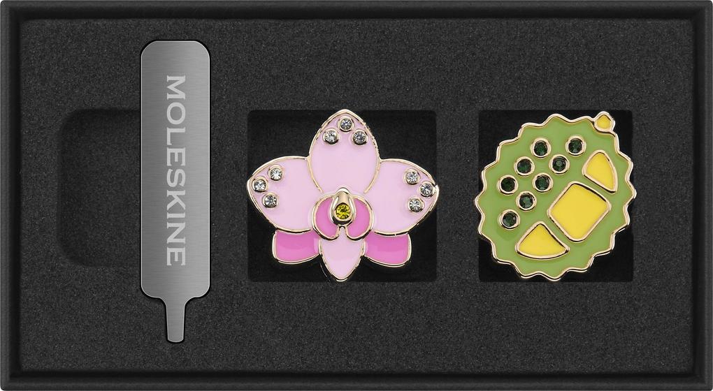 Moleskine Country Pins Singapur (2er-Set), Orchidee+ Durian | Deutsch | 2026 - Image 7