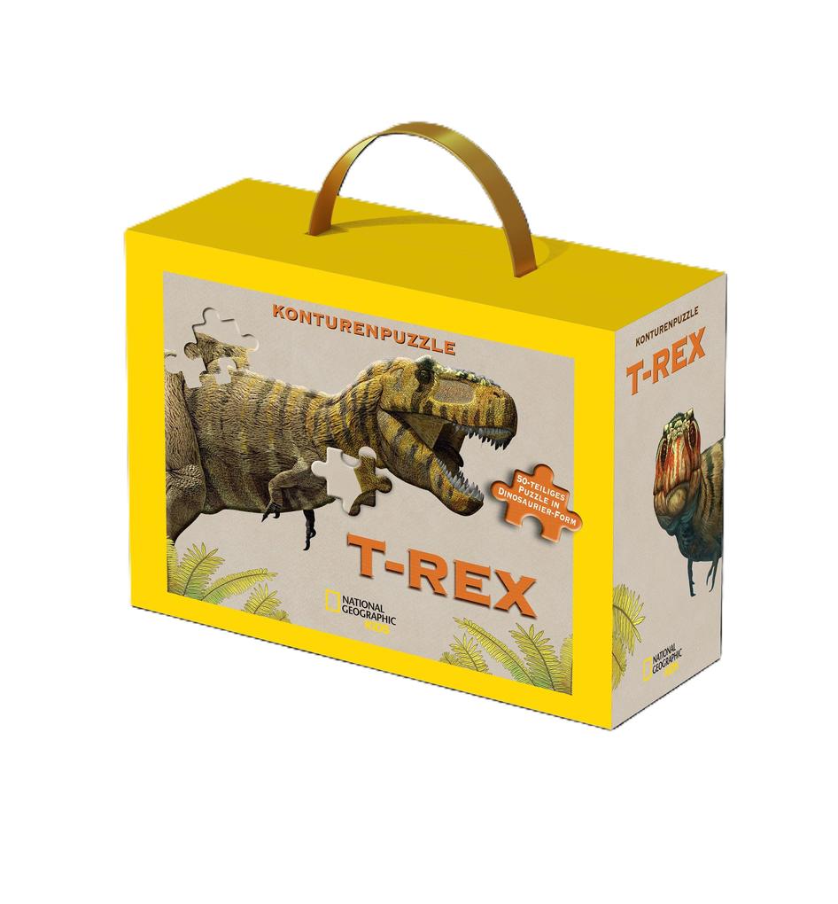 Konturenpuzzle T-Rex | 50-teiliges Puzzle in Dinosaurier-Form Ab 5 Jahren | Kids - Image 9