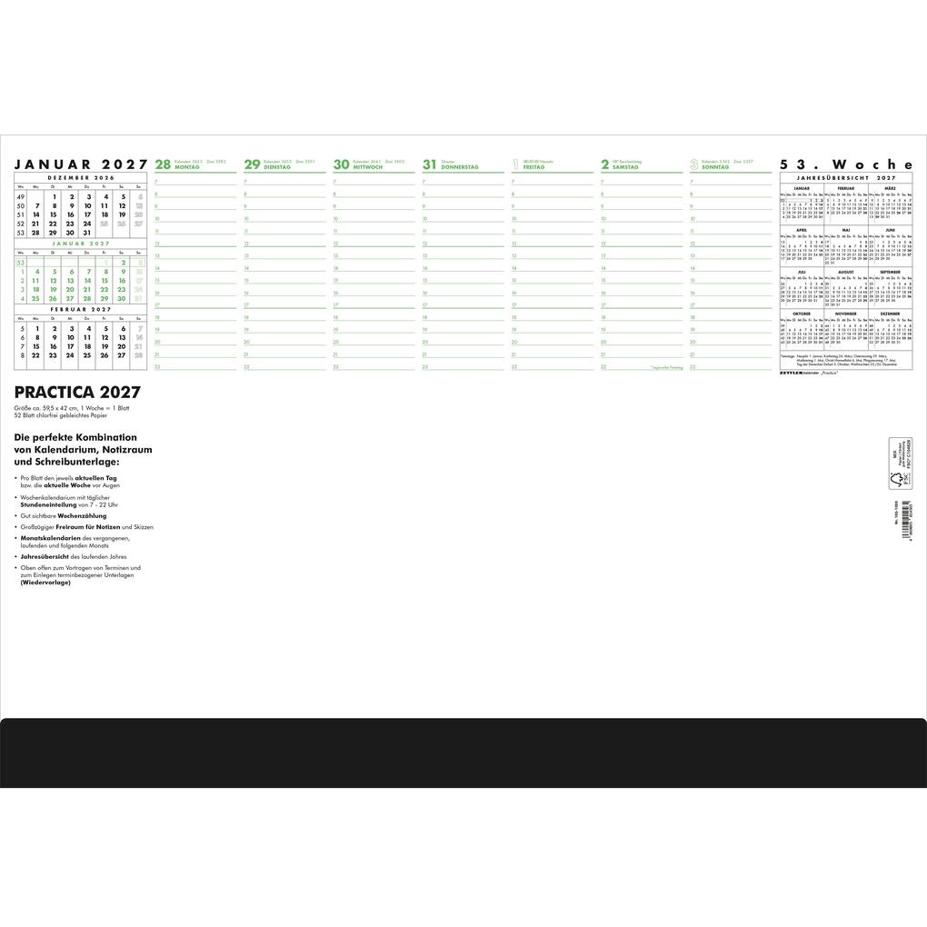 ZETTLER Schreibunterlage Practica 2027 | Neumann Verlage GmbH & Co KG | Kalender - Image 9