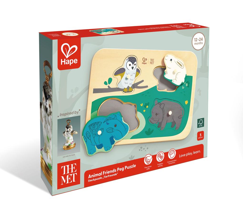 Toynamics Europe Gmbh The Met: Steckpuzzle 'Tierfreunde' - 4 Teile