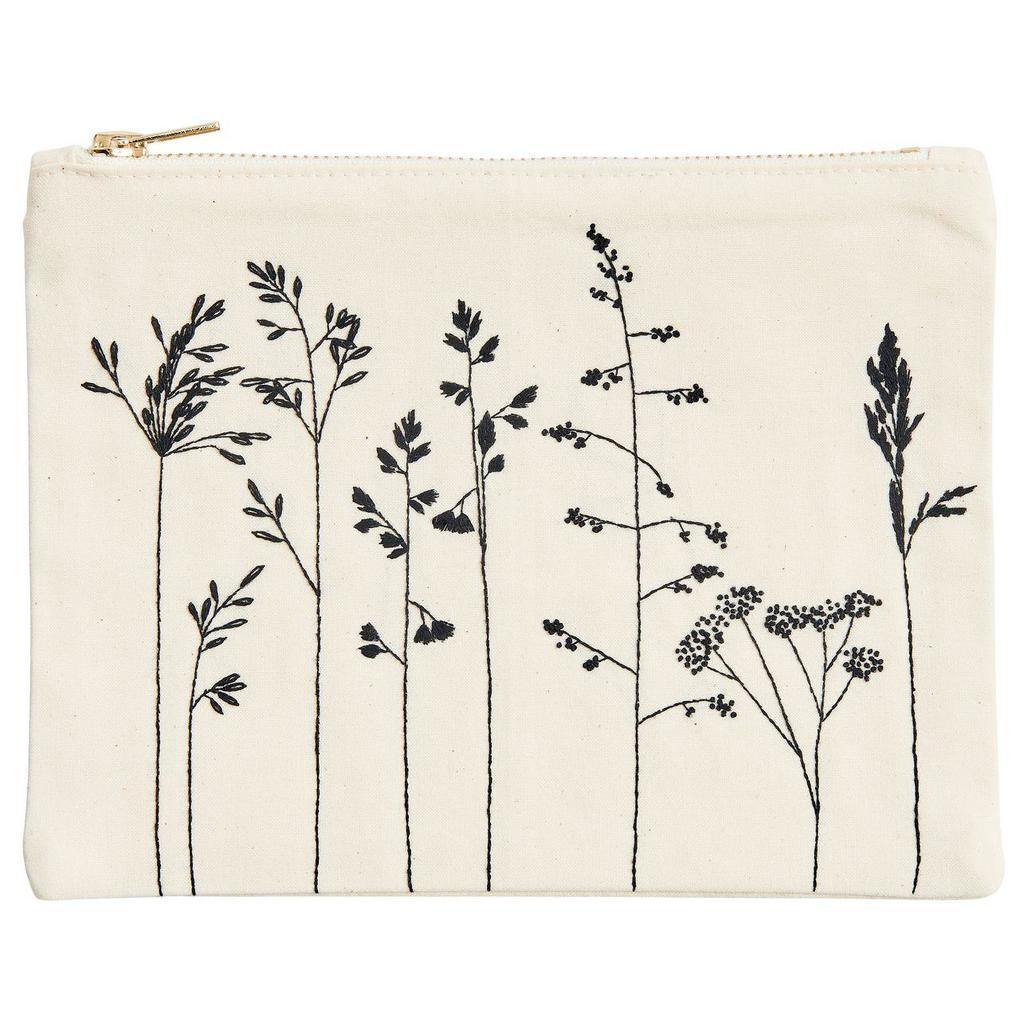 Rico Design Weiss/Mehrfarbig Stickpackung Vorgezeichnet, Pouch Blumen Und Gräser, Handarbeitsset, - Image 8