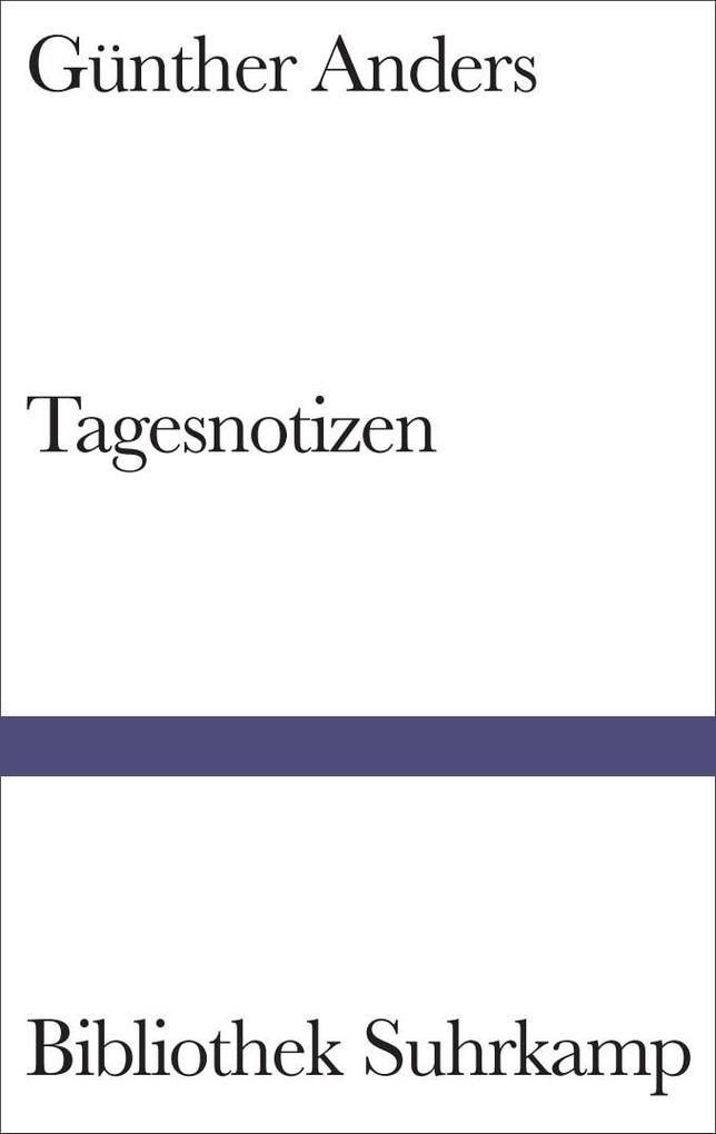 Suhrkamp Tagesnotizen, Belletristik Von Günther Anders, Volker Hage - Bild 4