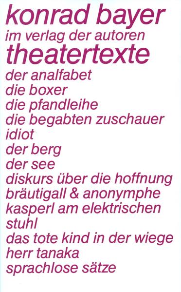 Theatertexte Konrad Bayer - Bild 6