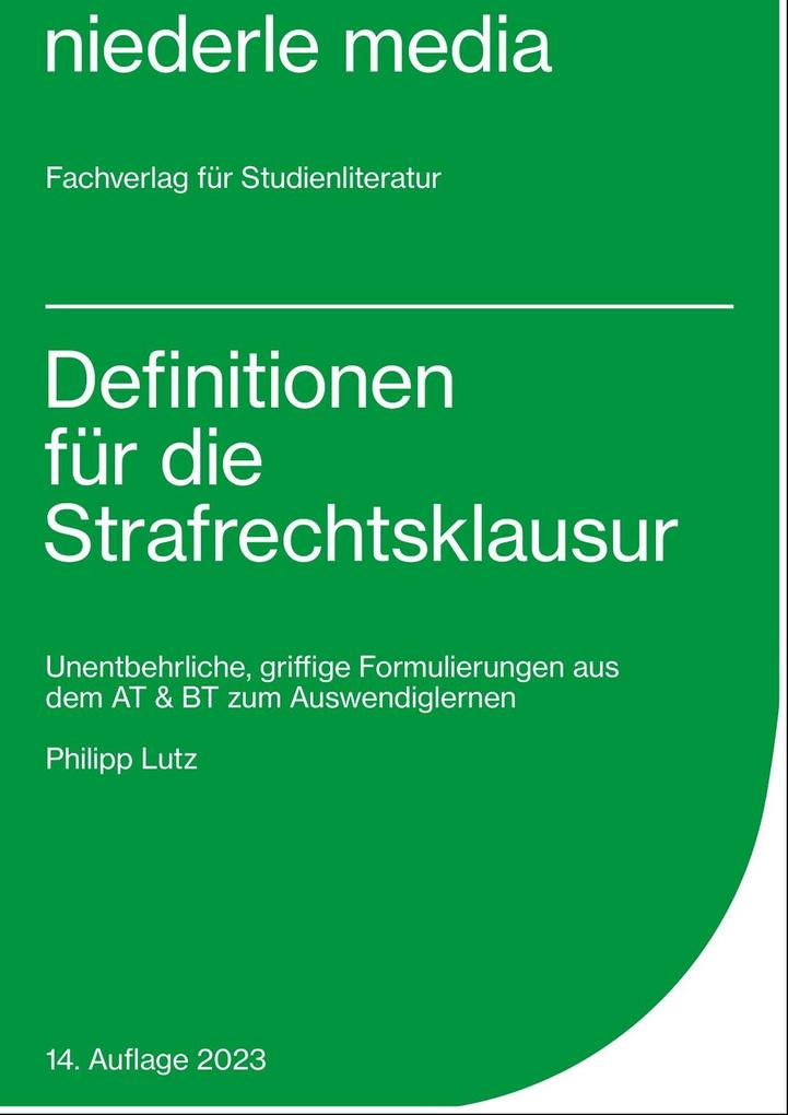 Niederle Jan Media Definitionen Für Die Strafrechtsklausur - Bild 5