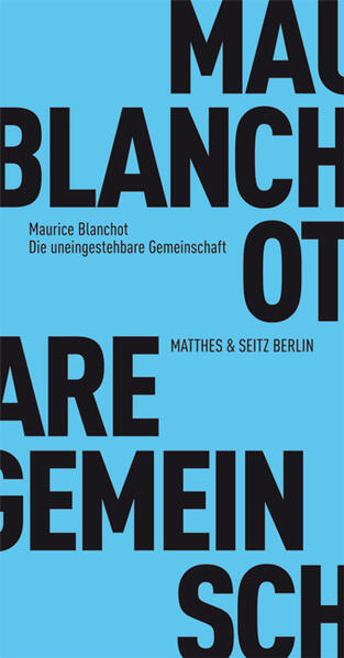 Matthes & Seitz Verlag Die Uneingestehbare Gemeinschaft - Bild 4
