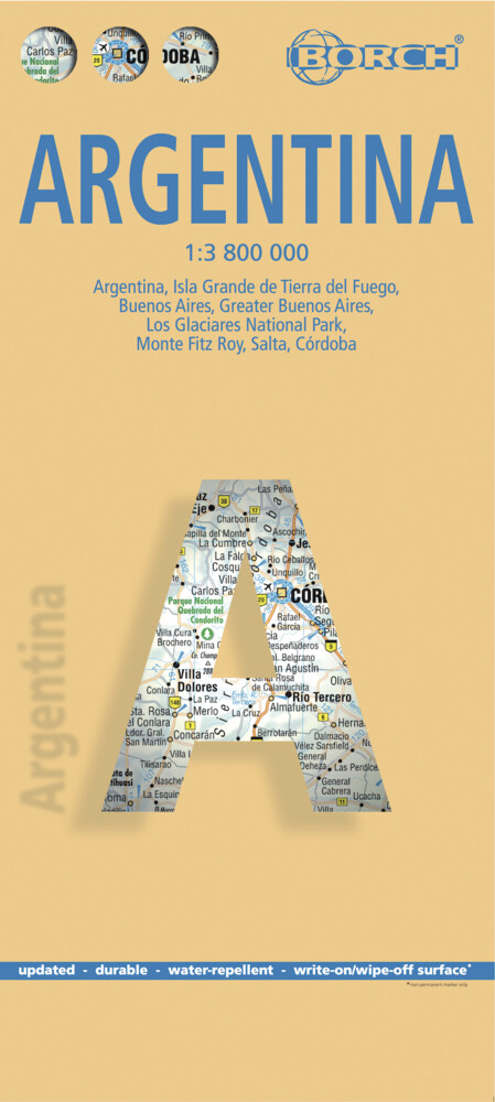 Argentina / Argentinien 1 : 3 800 000. Road Map