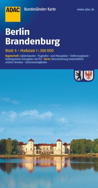 ADAC BundesländerKarte Deutschland Blatt 5 Berlin Brandenburg 1:300 000