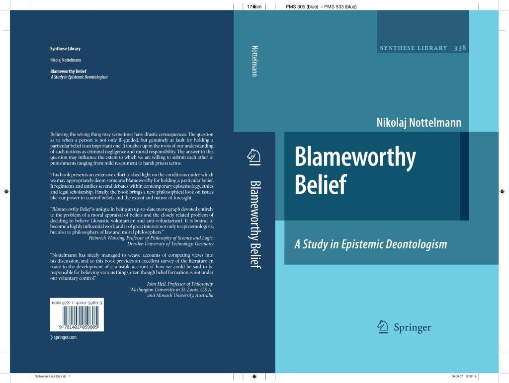 Blameworthy Belief - Nikolaj Nottelmann