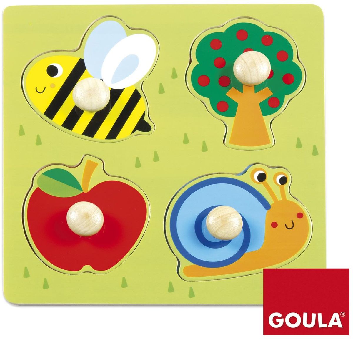 Holzpuzzle Biene, Apfelbaum und Schnecke - Image 8
